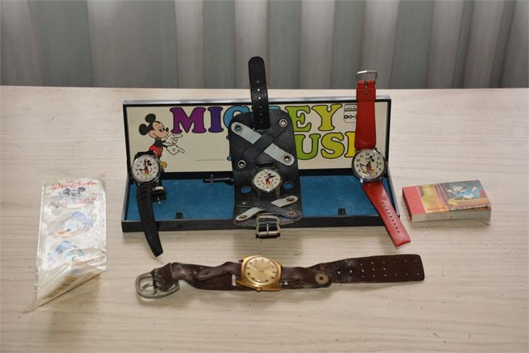 Group Vintage Mickey Mouse Wristwatches