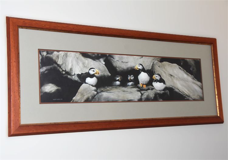 PUFFINS ART #187 OF 950 BY ANNETTE HARTZELL
