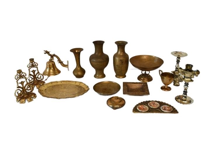 Group Decorative Brass Items