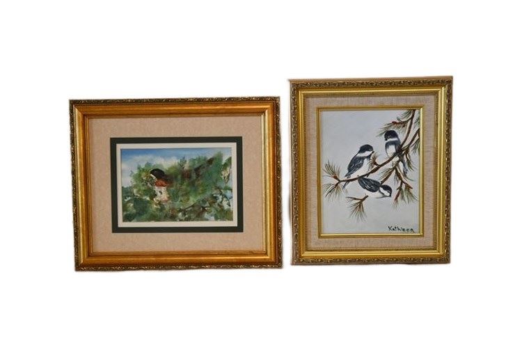 Two (2) Framed Bird Prints