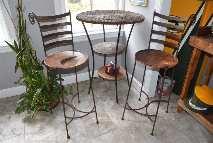 BARTOP TABLE WITH 2 STOOLS