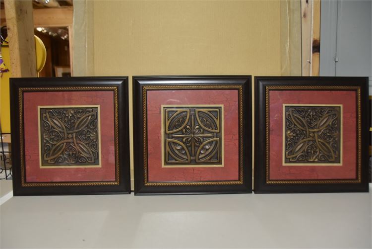 Three (3) Decorative Framed Wall Hangings