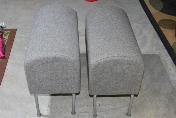 Pair Ikea Pastill Padded Bench Footstool