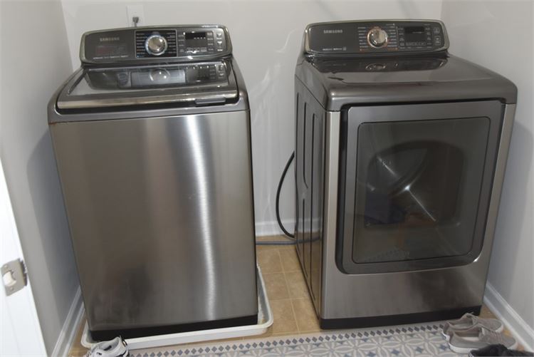 SAMSUNG Washer (WA52J8700AP/A2) Dryer (DV52J8700EP/A2) note rust