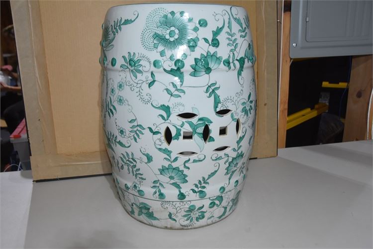 Green and White Asian Garden Seat