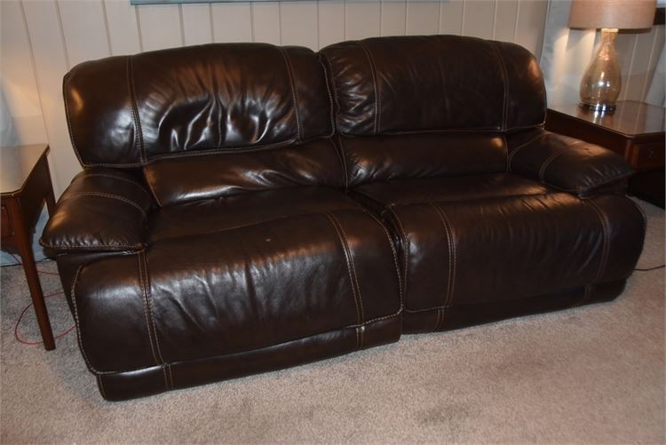 Leather Electric Reclining Loveseat
