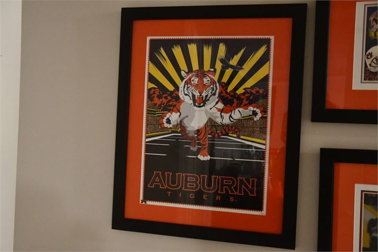 Framed Auburn Tigers Poster