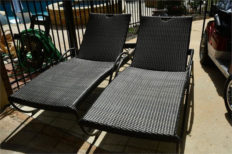 Two Frontgate (2) Outdoor Lounge Chairs