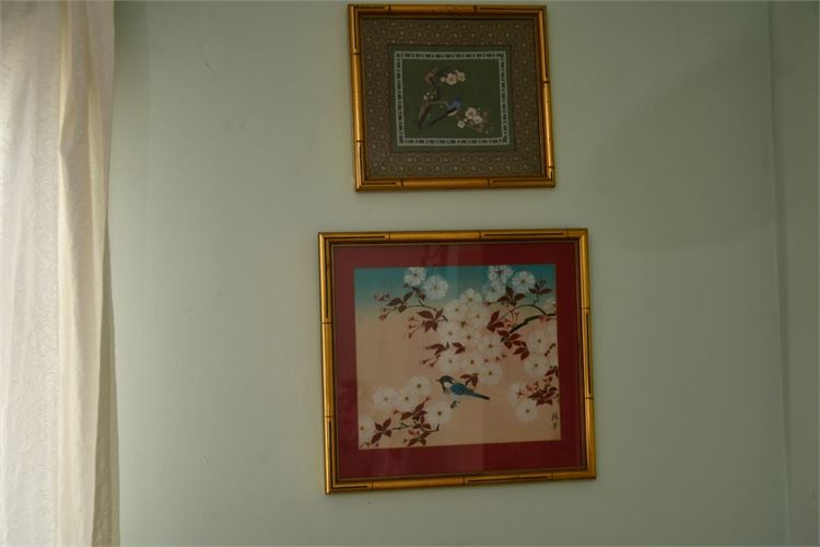 Framed Chinese Textile and Print