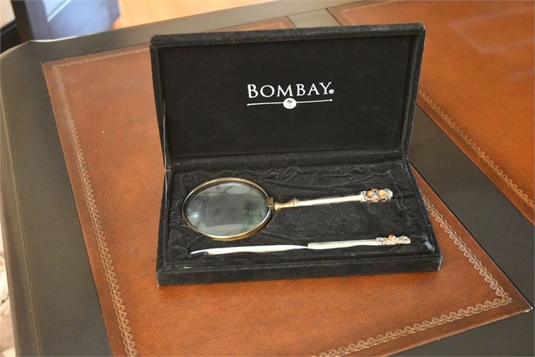 Bombay Desk Set (Magnifying Glass and Letter Opener)