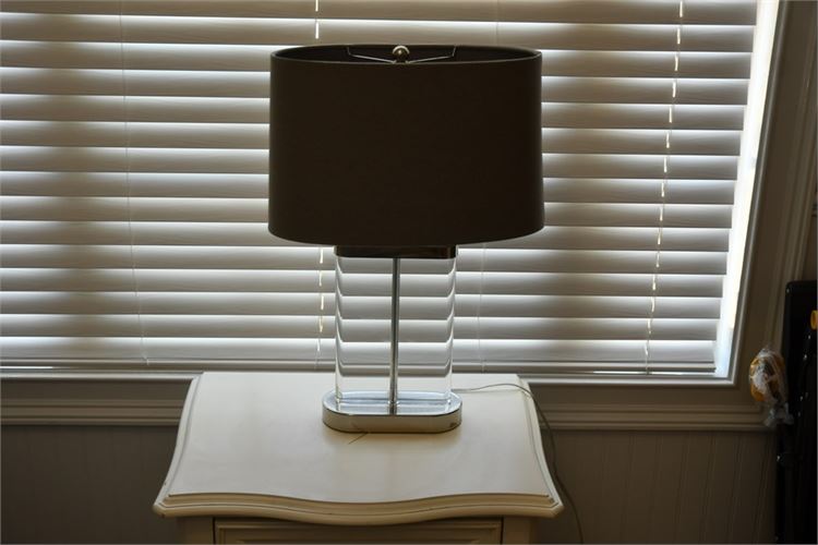 Modern Glass Table Lamp with Shade