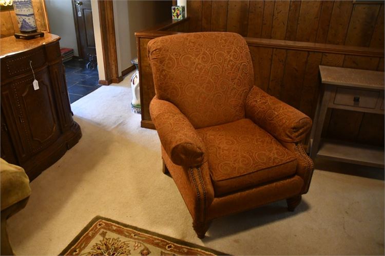 Lexington Rolled Arm Upholstered Armchair With Tack Trim