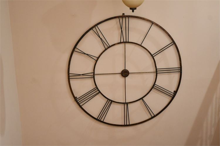 Oversized Metal Wall Clock