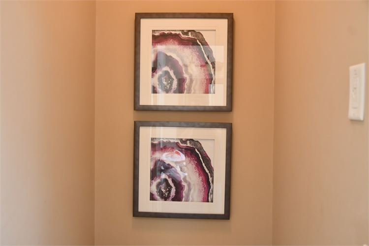 Pair Framed Geode Prints