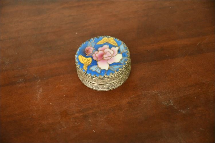 Small Chinese Champleve Lidded Box