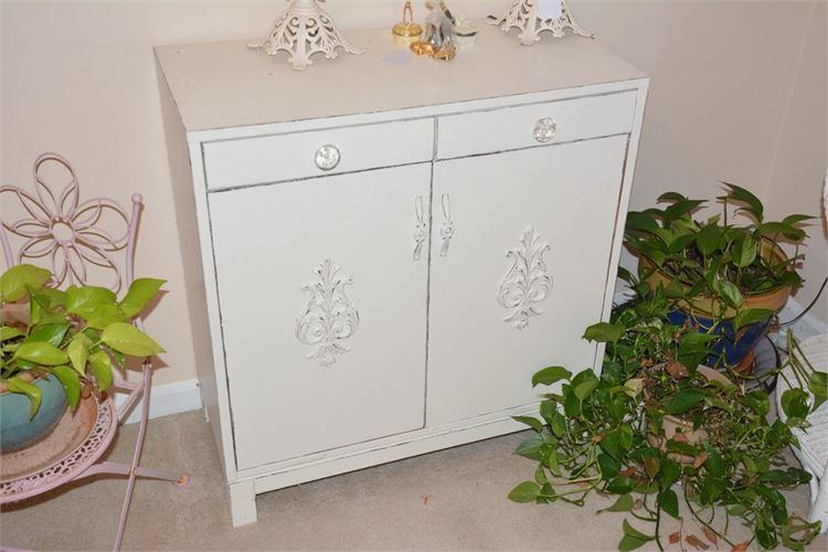Vintage White Painted Cabinet