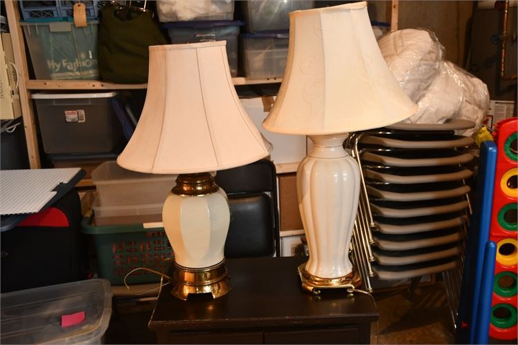 Two (2) Table Lamps With Shades