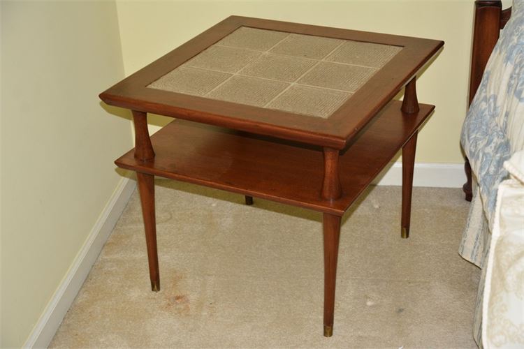 Mid Century Modern Tile Top End Table