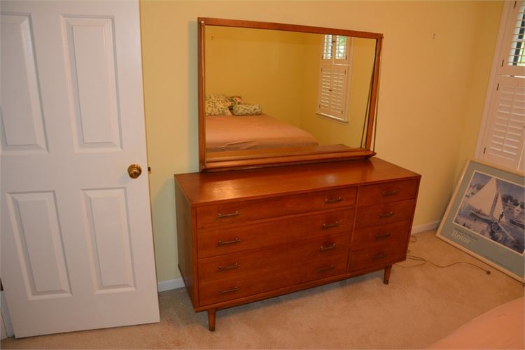 Drexel Mid Century Modern “Biscayne” Dresser with Mirror