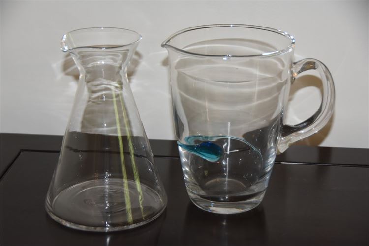 Two (2) Glass Pitchers