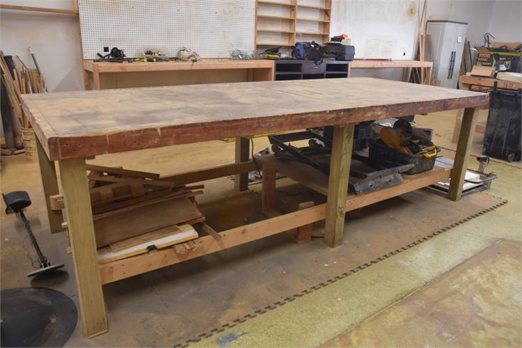 Large Wooden Work Table