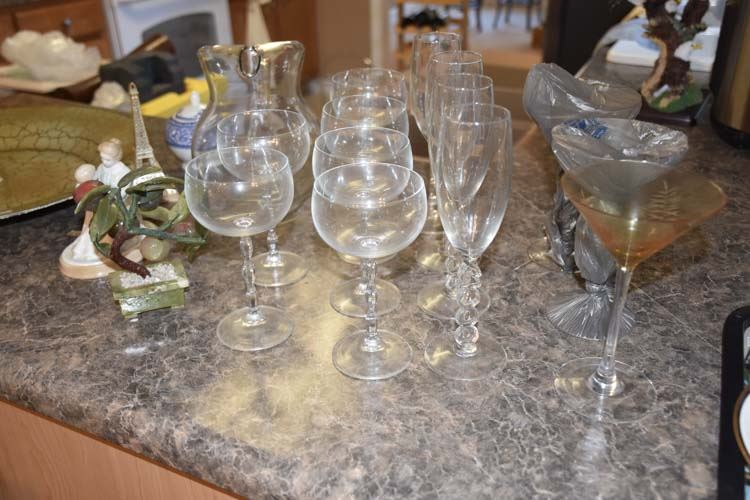 Assorted Glasses And Decor