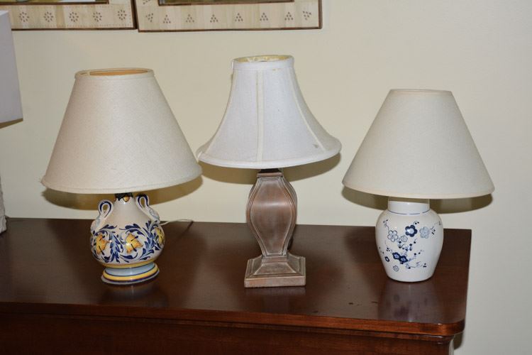 Three (3) Table Lamps Various Designs