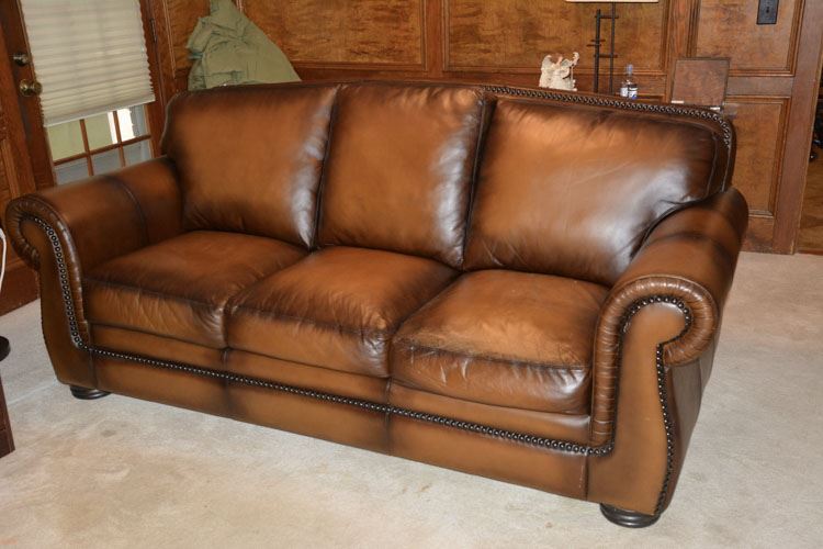 Brown Leather Sofa by HAVERTYS