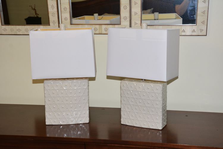 Pair (2) Table Lamps with Shades
