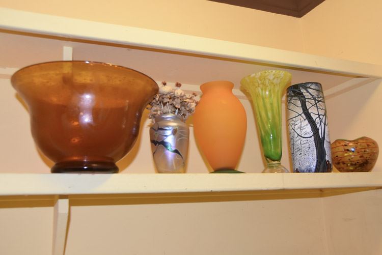 Six (6) Decorative Bohemian Art Glass Vases