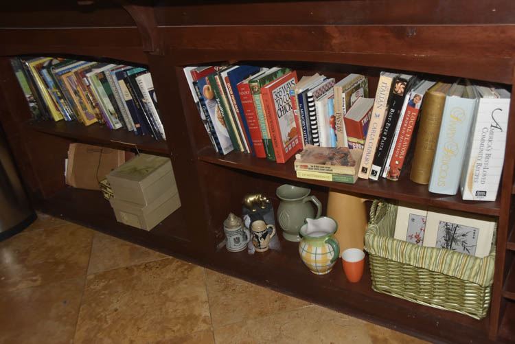 Contents of Kitchen Book Shelves